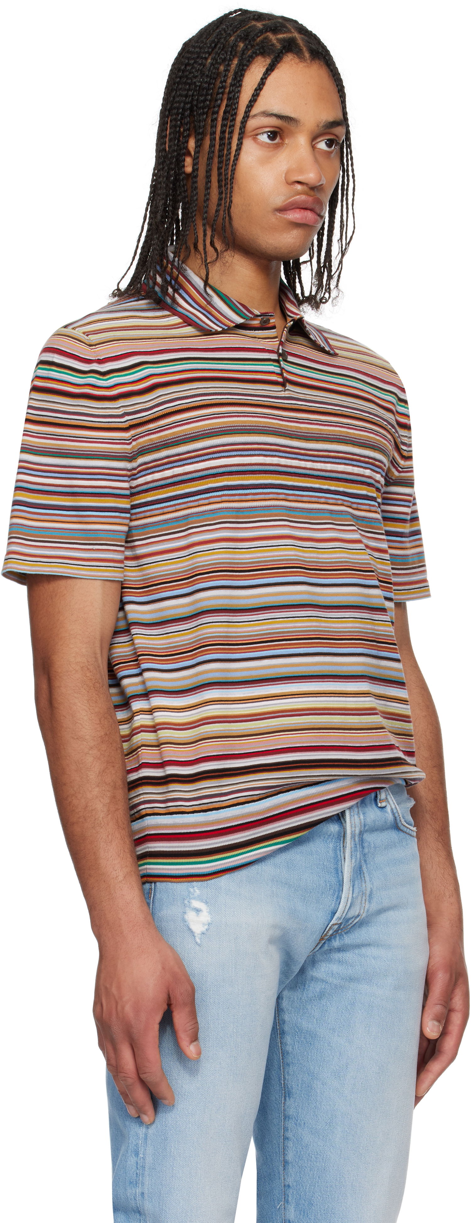 Polo majica Paul Smith Paul Smith Signature Stripe Knitted Polo Večbarvna | M1R-270Y-P02682, 1