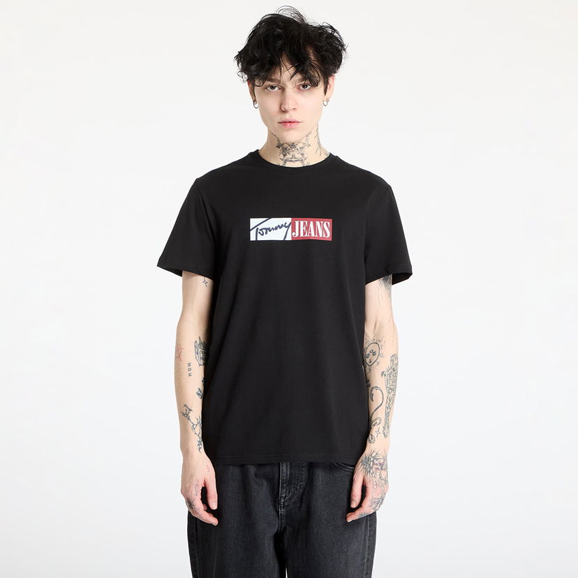 Majica Tommy Hilfiger Tommy Jeans Slim Graphic Tee Črna | DM0DM20365 BDS