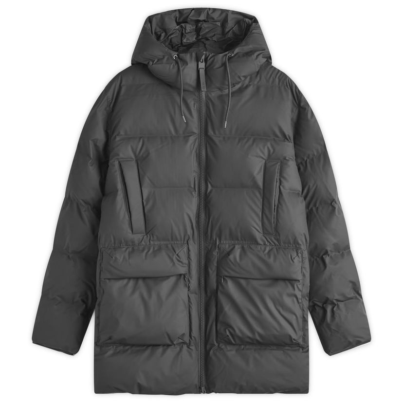 Puhovka Rains Rains Alta Long Puffer Cargo Jacket, Size X-Large Črna | 15210-01
