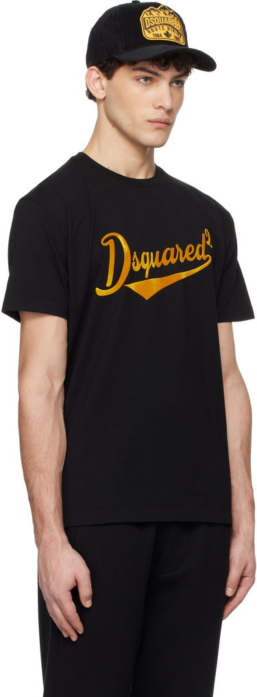 Majica DSQUARED2 Dsquared2 Cool Fit Velvet Logo T-Shirt Črna | S74GD1394_D20020, 1