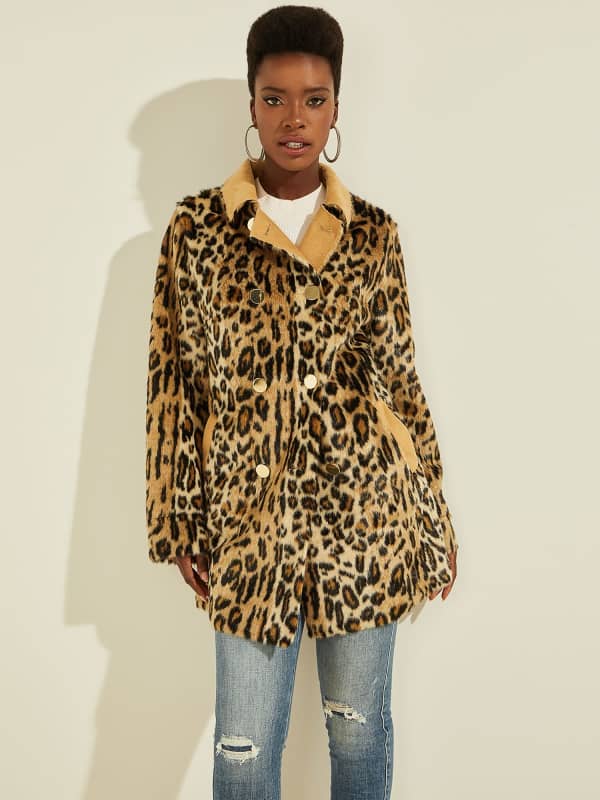 Jakna GUESS Reversible Faux Fur Rumena | W1BL60WEAC0, 0