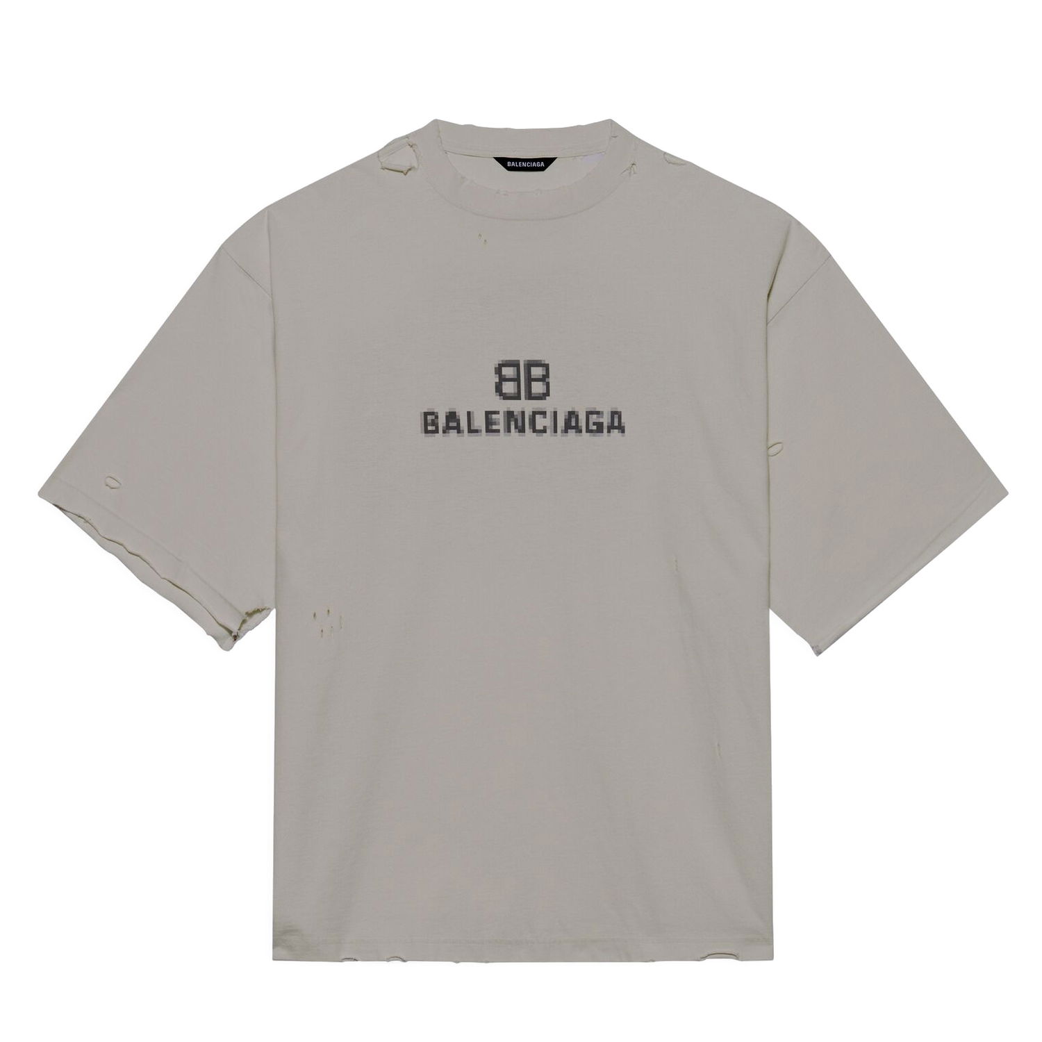 Majica Balenciaga BB Pixel Boxy T-Shirt Siva | 651795TKVF58174, 0