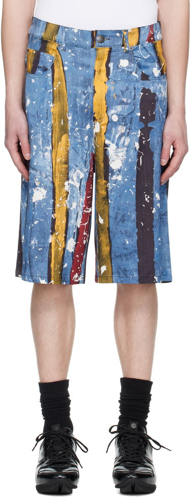 Kratke hlače Charles Jeffrey Loverboy Charles Jeffrey LOVERBOY Silky Print Shorts Modra | 54040301, 0