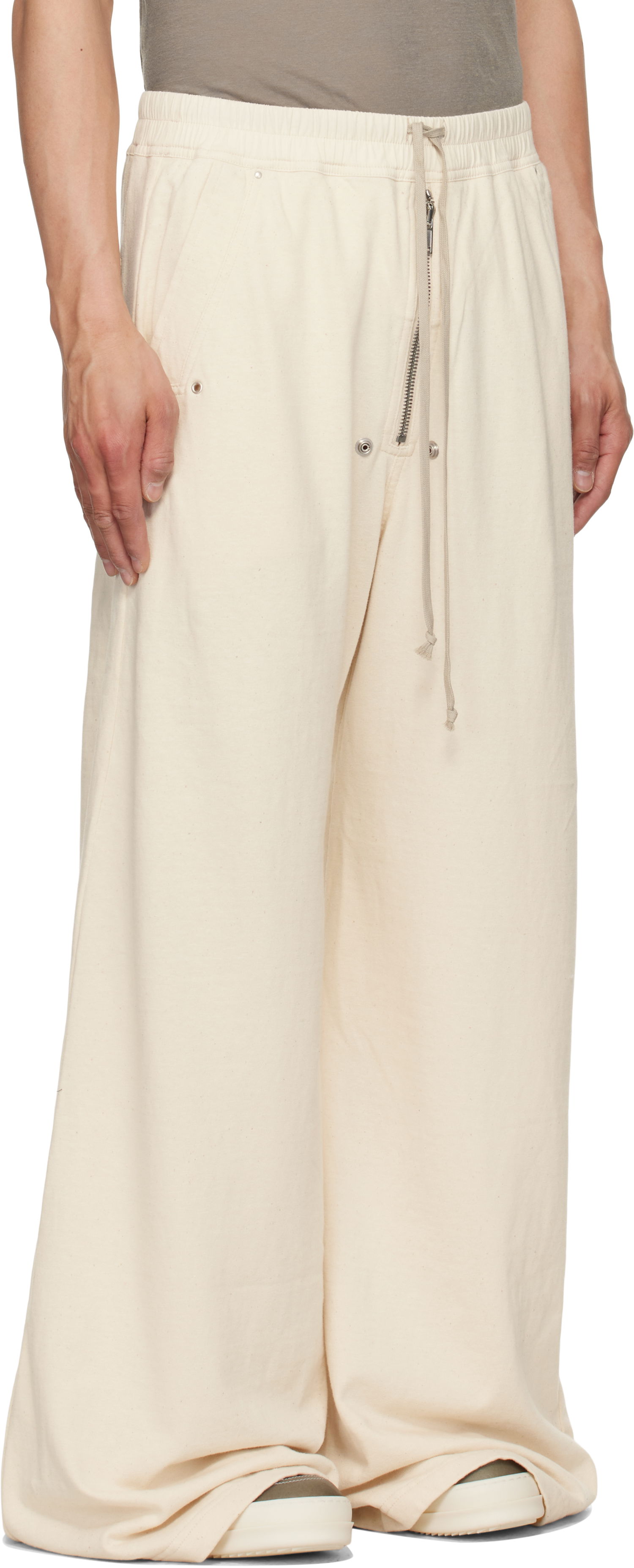 Hlače Rick Owens Rick Owens DRKSHDW Hollywood Geth Belas Sweatpants Bež | DU01E3378 RIGN, 1