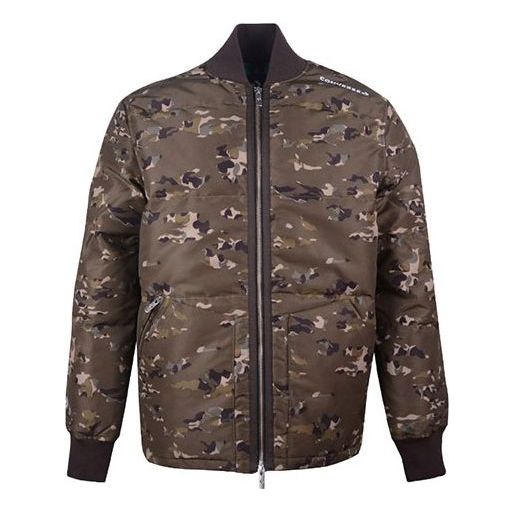 Bomber jakna Converse Printed Camo Mid Stand Collar Down Jacket Zelena | 10018124-A01