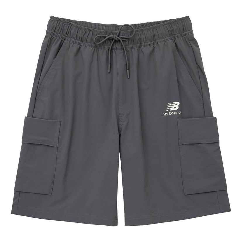 Kratke hlače New Balance Woven Pocket Shorts Siva | AMS32370-CTR
