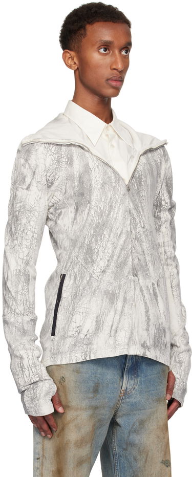 Pulover Acne Studios Acne Studios Dyed Zip-Up Hoodie Siva | BI0203-, 4