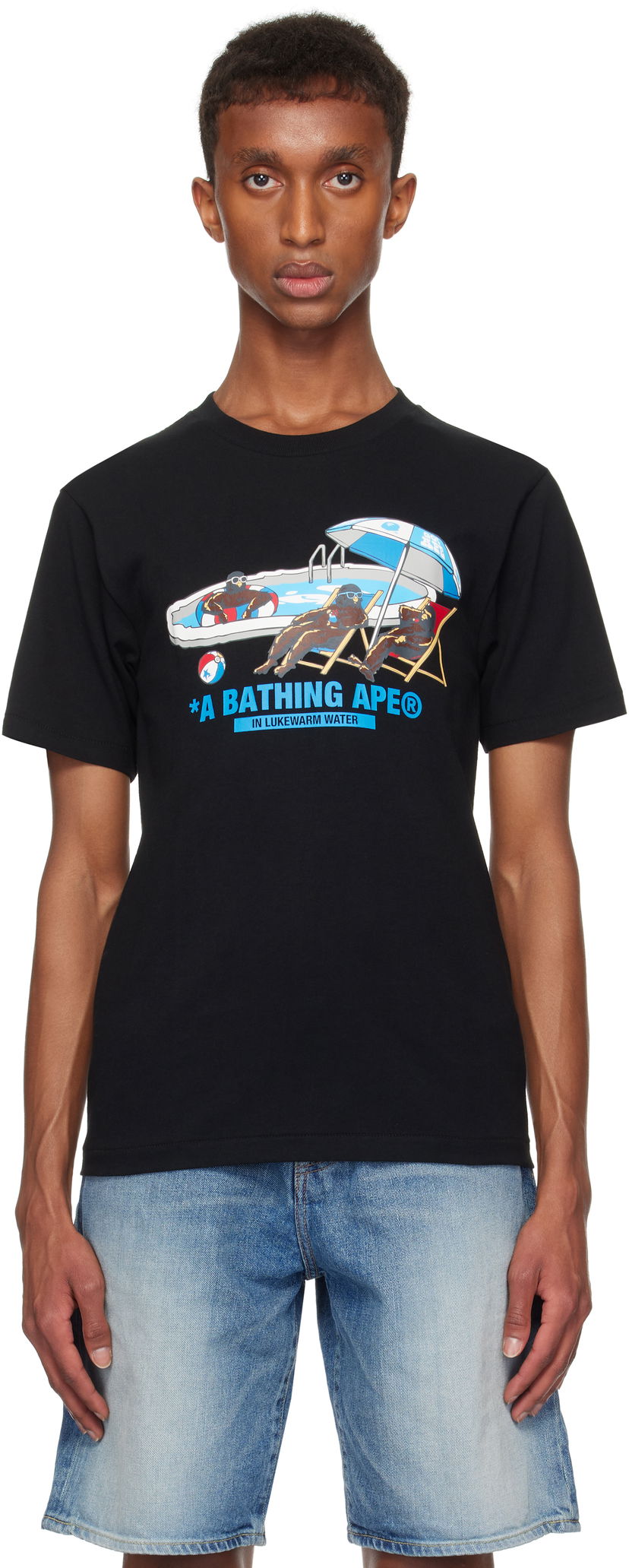 Majica BAPE Poolside T-shirt Črna | 001TEK701001F