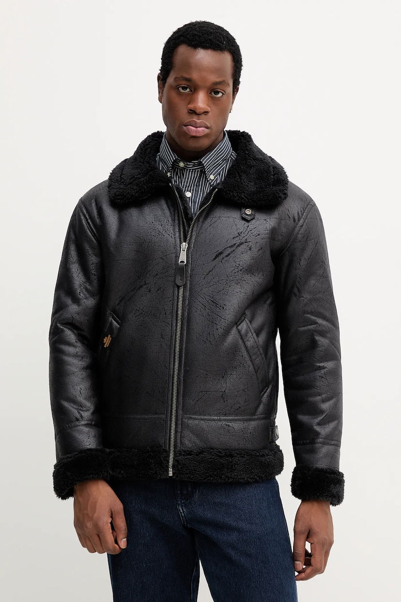 Jakna Alpha Industries Alpha Industries B-3 Shearling Jacket Črna | 143106.515