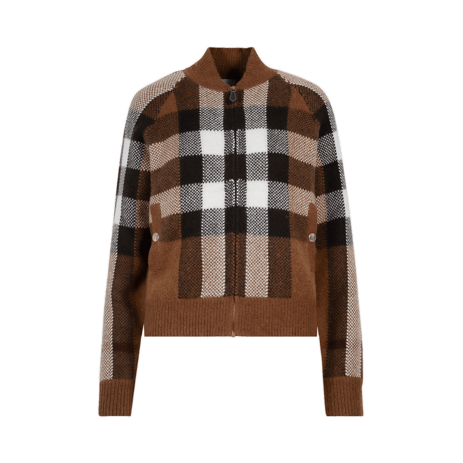 Bomber jakna Burberry Intarsia Check Bomber Jacket Rjava | 8048445, 0
