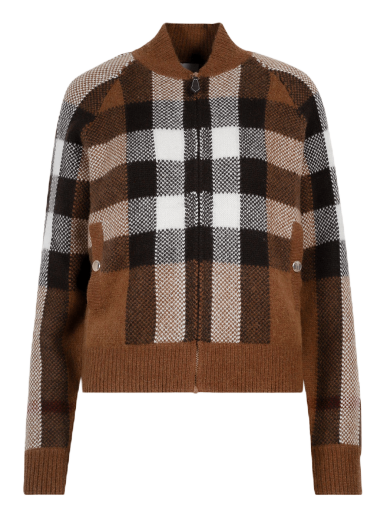 Bomber jakna Burberry Intarsia Check Bomber Jacket Rjava | 8048445