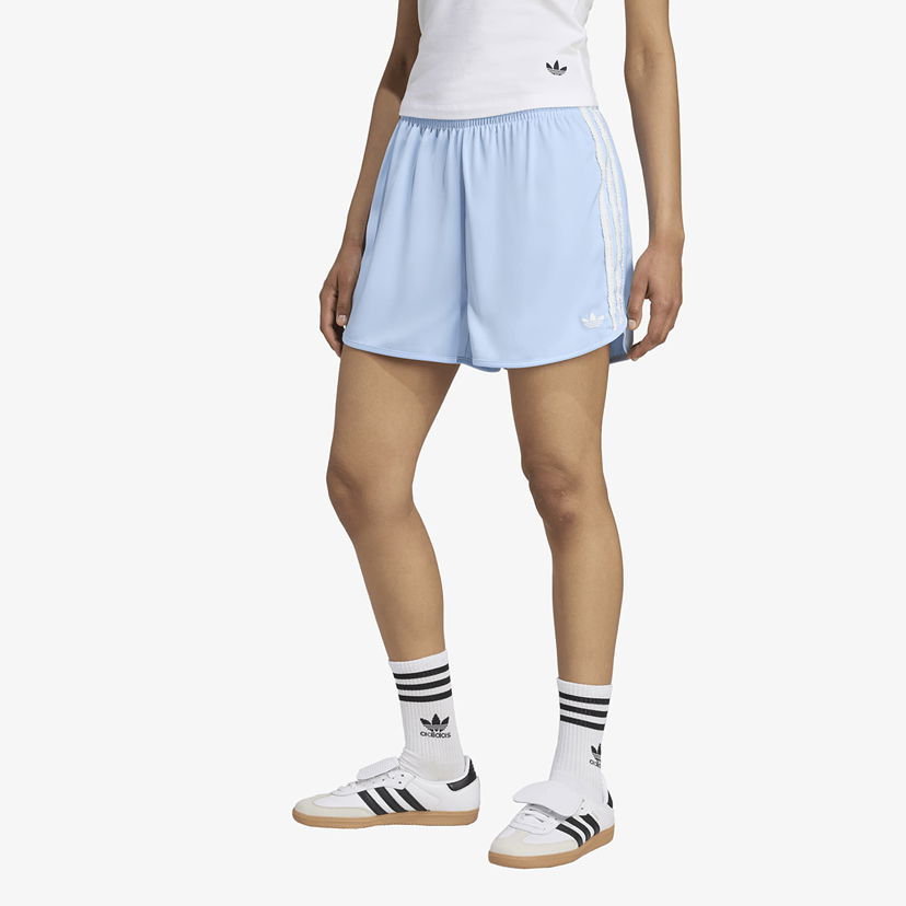 Kratke hlače adidas Originals adidas Originals Satin Ruffle 3-Stripes Shorts Modra | KC8817
