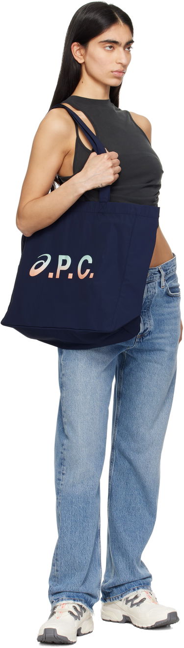 Tote bag A.P.C. A.P.C. ASICS Edition Diane Shopping Tote Mornarica | PSAKM-M67002, 3