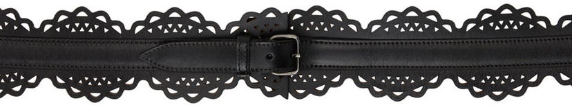 Pasovi Alaïa ALAÏA Vivienne Laser-Cut Leather Belt Črna | AA1C271MC0A29
