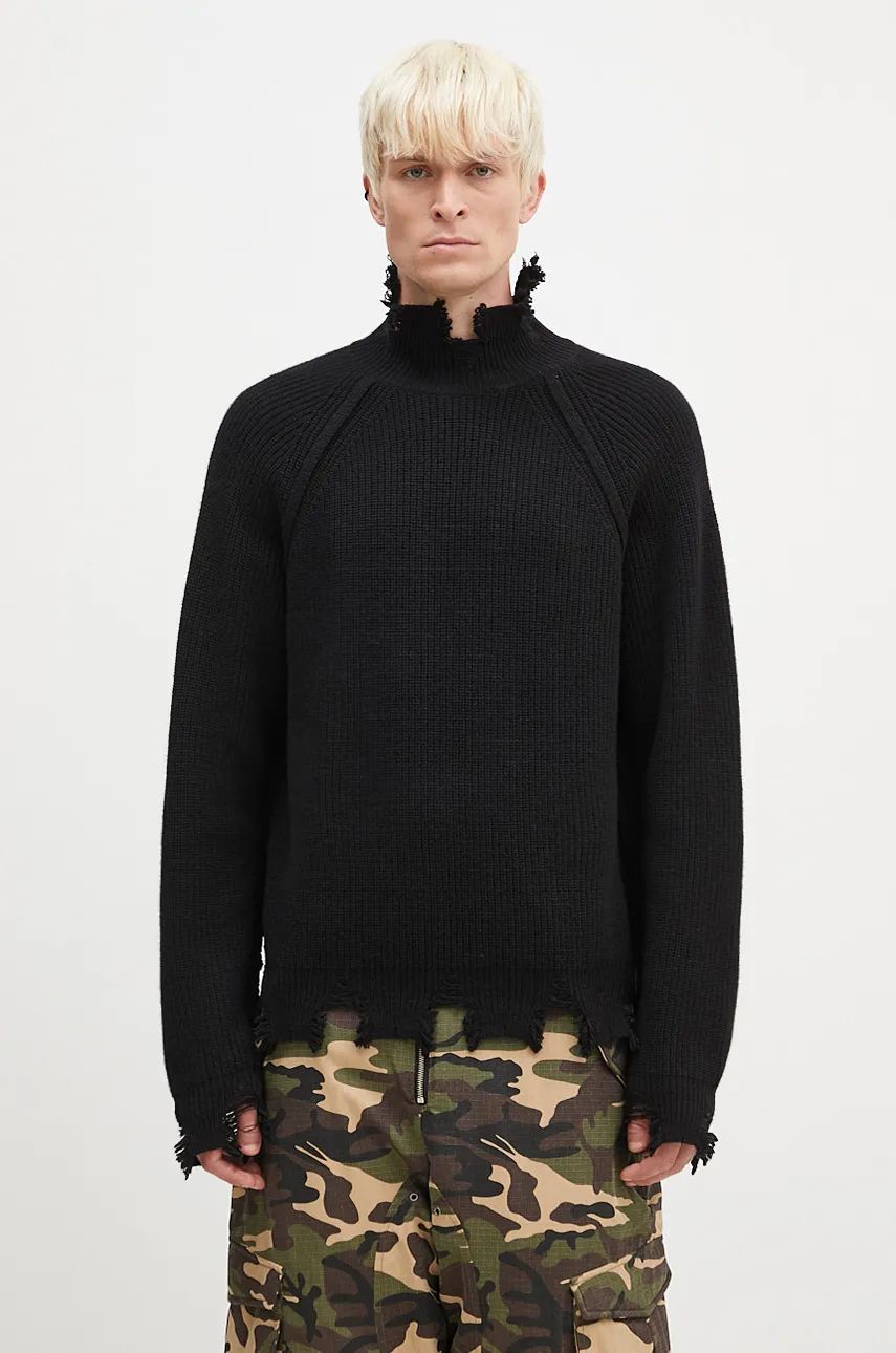 Pleteni pulover Andersson Bell Turtleneck Sweater Črna | atb1157m, 0
