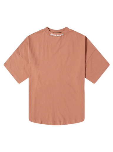 Majica Palm Angels Mock Neck Logo Tee Rjava | PMAA002S22JER0076401