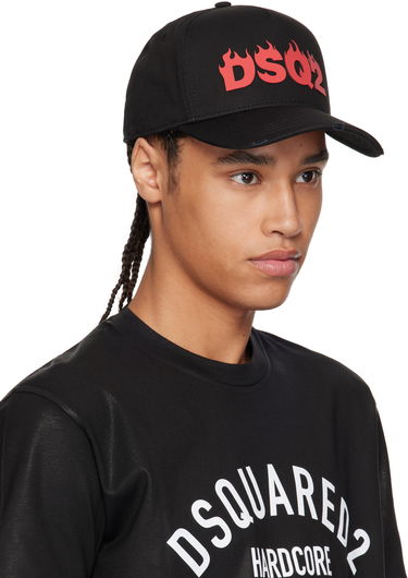 Kapa DSQUARED2 Dsquared2 Baseball Cap with Flames Logo Črna | BCM0915-05C00001-2124, 1