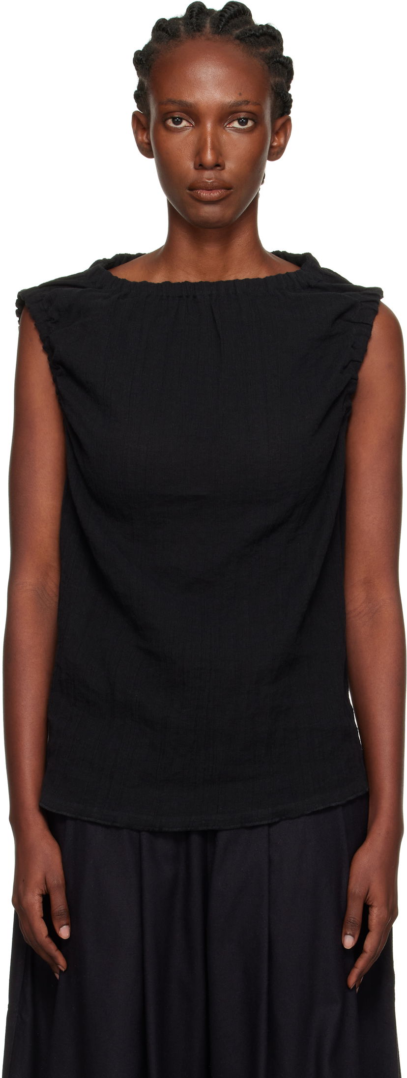 Majica brez rokavov Baserange Baserange Mia Sleeveless Top Črna | TSMI-CL-AU25