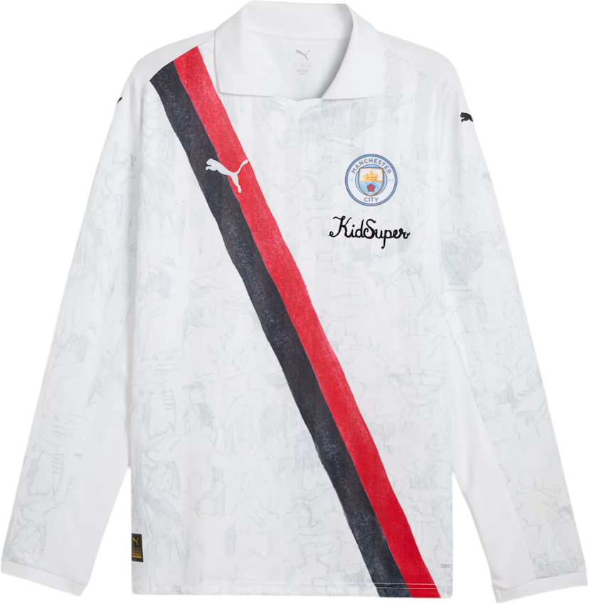 Majica Puma KidSuper MCFC Retro Long Sleeve Shirt Bela | 606850-07