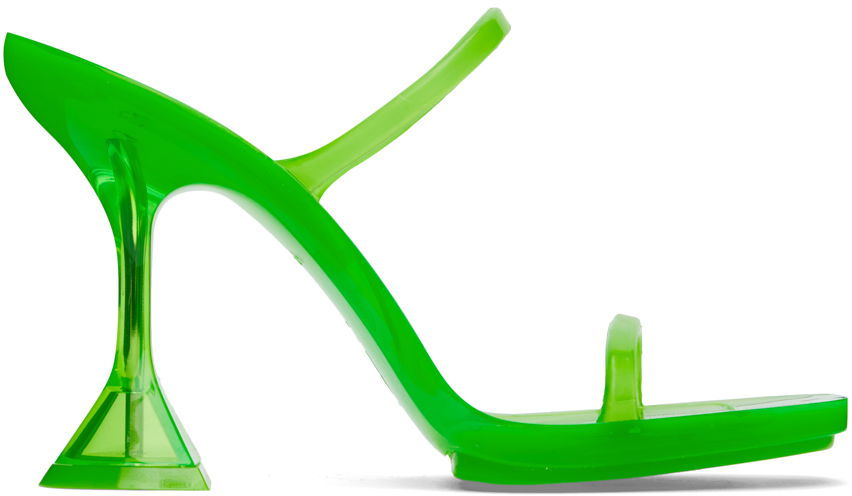 Modni dodatki Amina Muaddi Amina Muaddi Brito Slipper Heeled Sandals Zelena | 11S333533BRI, 0