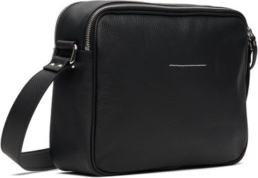Torba za čez ramo Maison Margiela MM6 Maison Margiela Leather Messenger Bag Črna | SB6ZH0025 P8326, 2