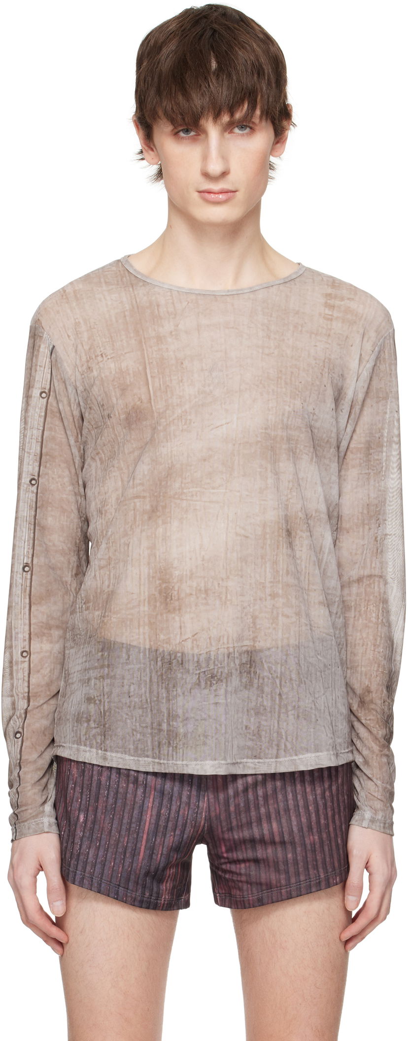 Majica Serapis Serapis Piraeus Truck Tarp Tech Long Sleeve T-Shirt Rjava | SS25_TT_4L