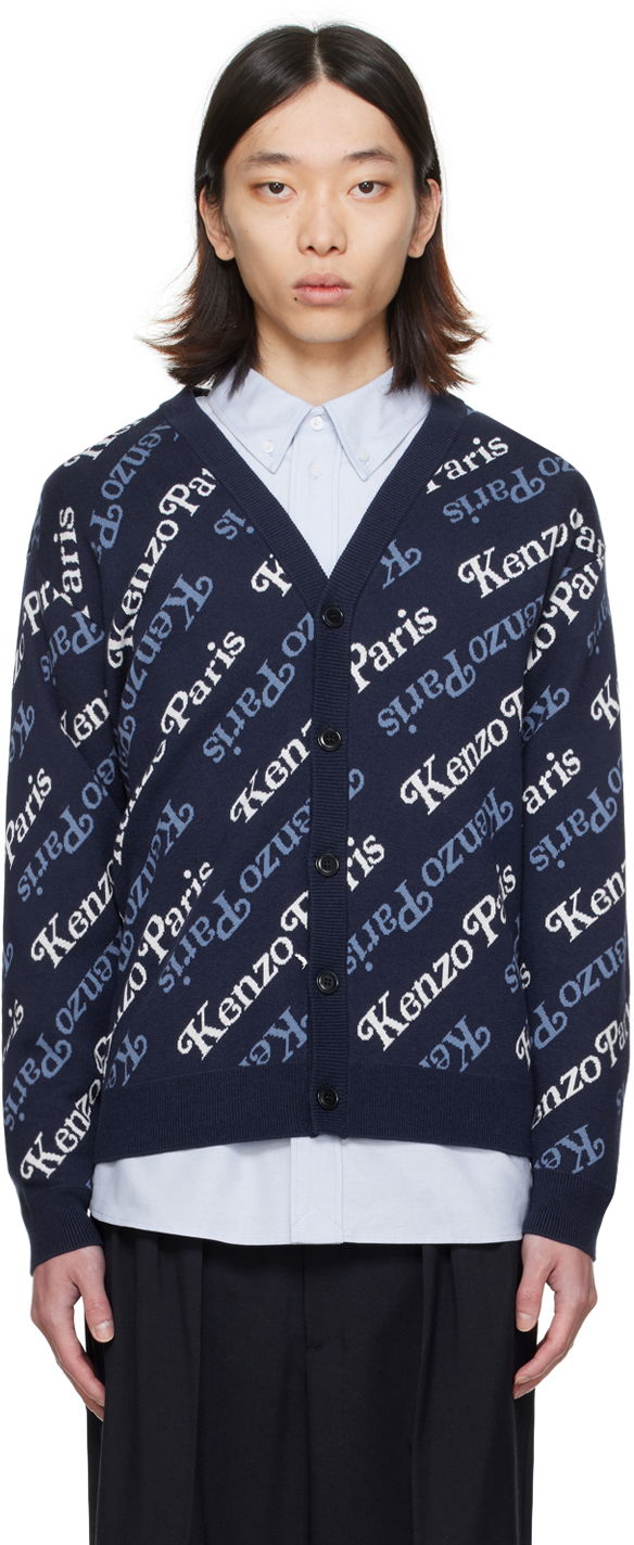 Pleteni pulover KENZO Paris VERDY x Cardigan Mornarica | FE58CA0073CB