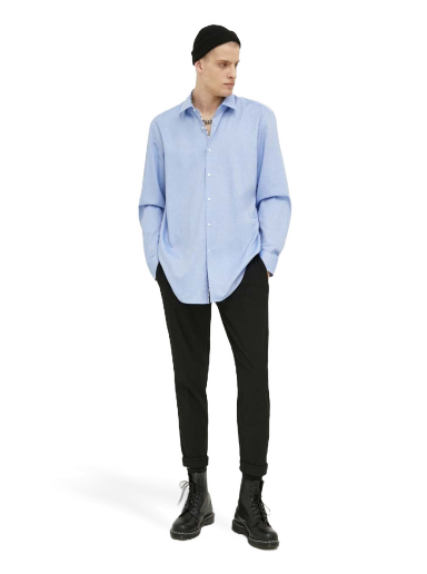 Srajce BOSS Cotton T-shirt Modra | 50489856