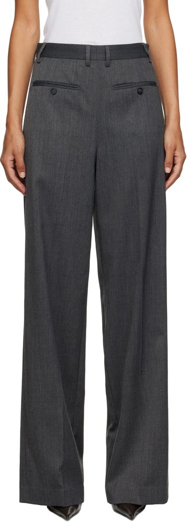 Hlače Maison Margiela MM6 Maison Margiela Tailored Wide-Leg Trousers Siva | S52KA0538 S47848, 0