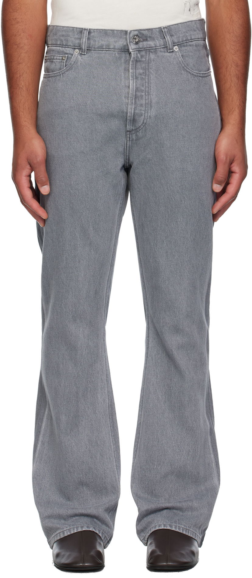Kavbojke JW Anderson JW Anderson Bootcut Jeans Siva | DT0121-PG1837