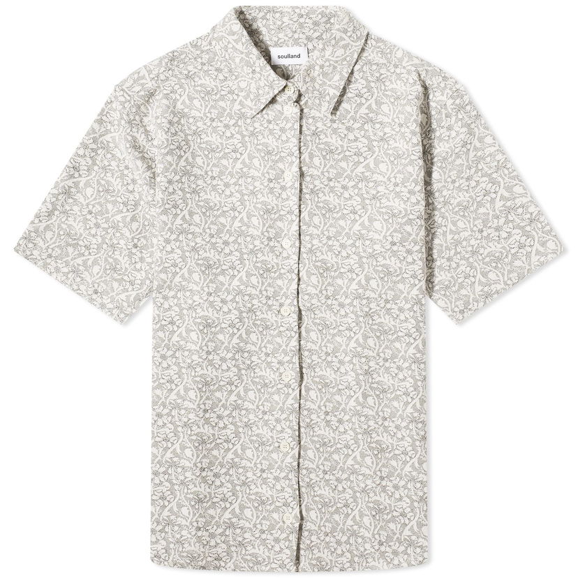 Srajce Soulland Jodie Sleeved Floral Siva | 41032-1268-WHB