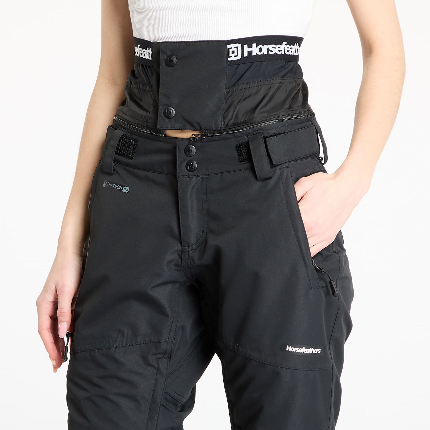 Hlače Horsefeathers Horsefeathers Lotte II Shell Pants Črna | OW225A, 1