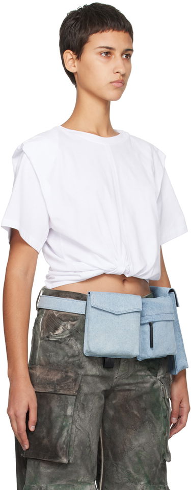 Krop-top The Attico The Attico Denim Belt Bag Bela | 241WKE11 D073, 1