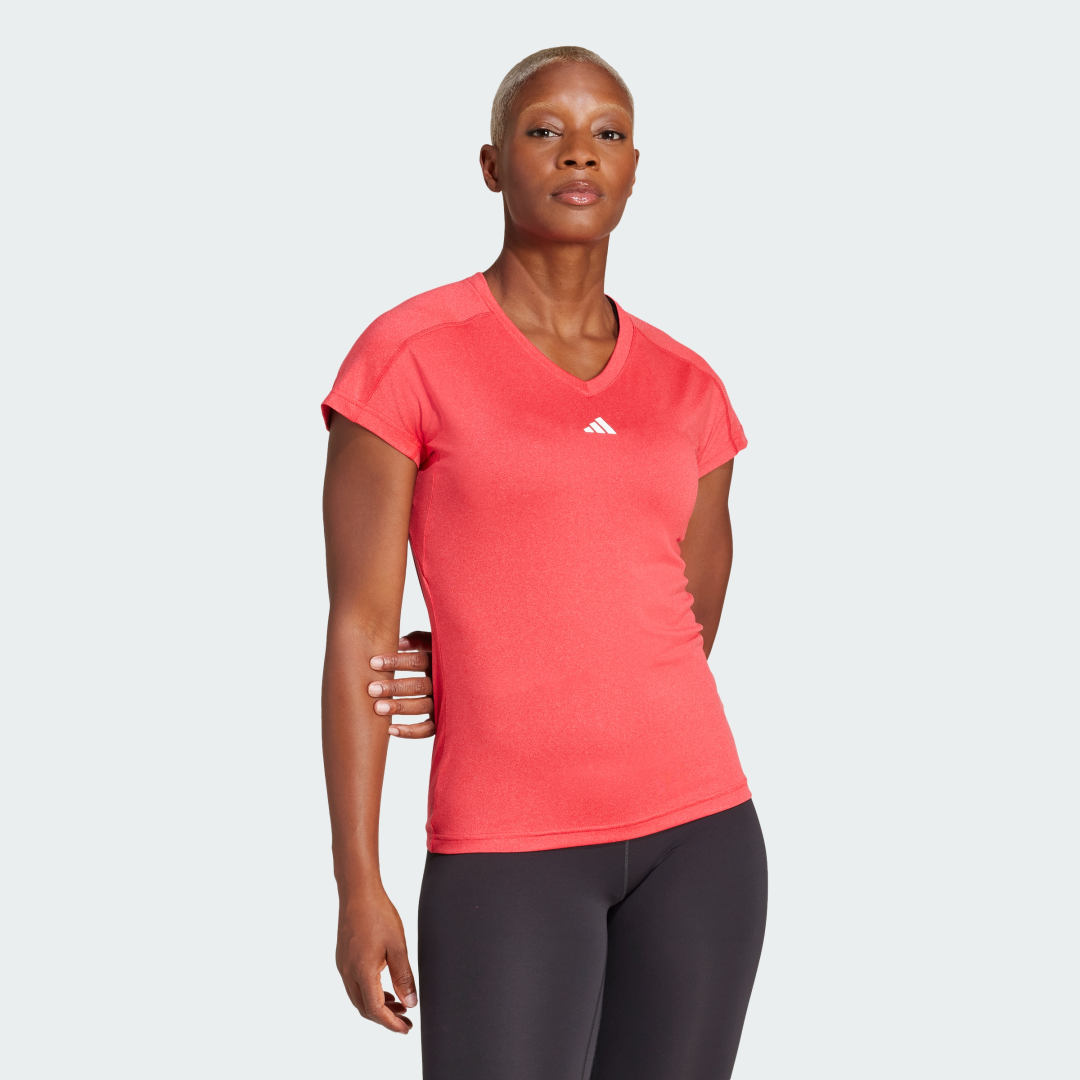 Majica adidas Performance Train Essentials Minimal V-Neck Tee Rdeča | JC9565, 0