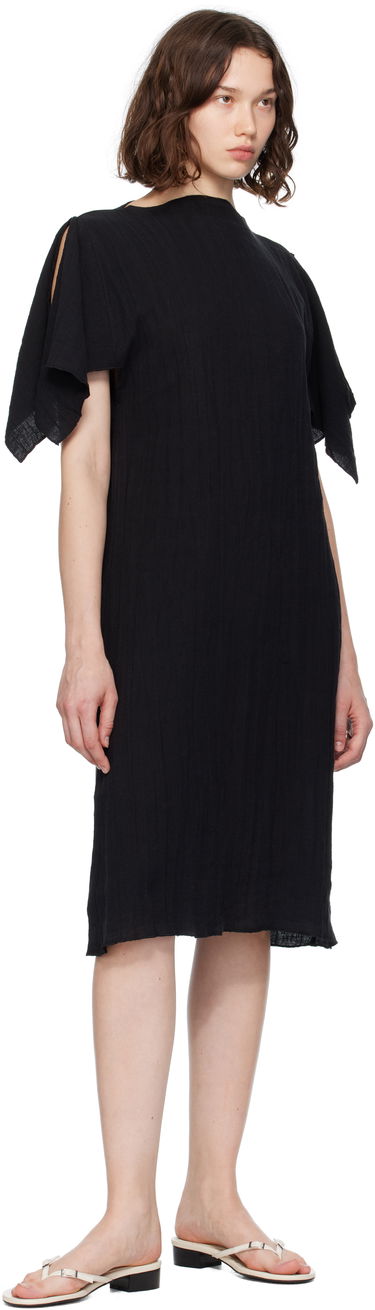 Obleke Baserange Baserange Folio Midi Dress Črna | DRFO-LC-SU25, 3