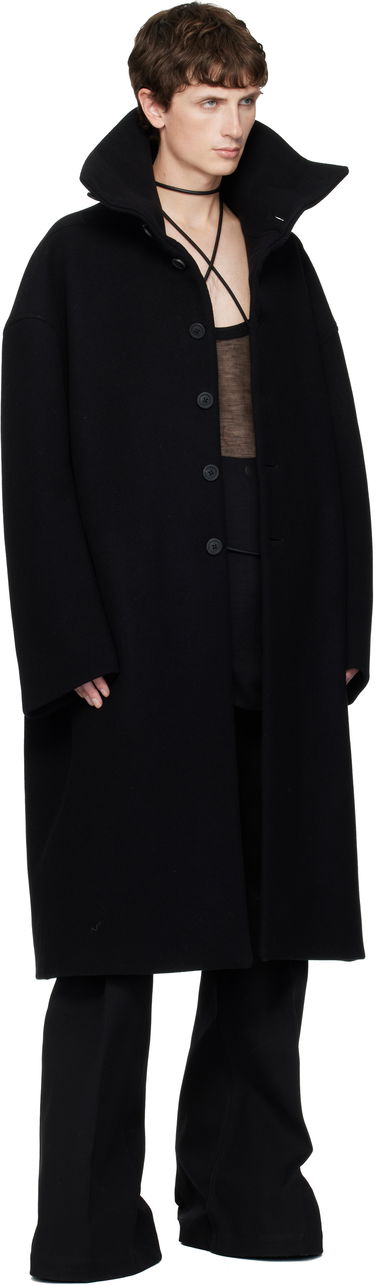 Plašči Rick Owens Concordians Dracucollar Long Coat Črna | RR02E1900 WSF, 3
