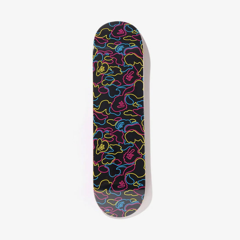 Deske BAPE A BATHING APE Neon Camo Skateboard Črna | 001GDL301046MBLK