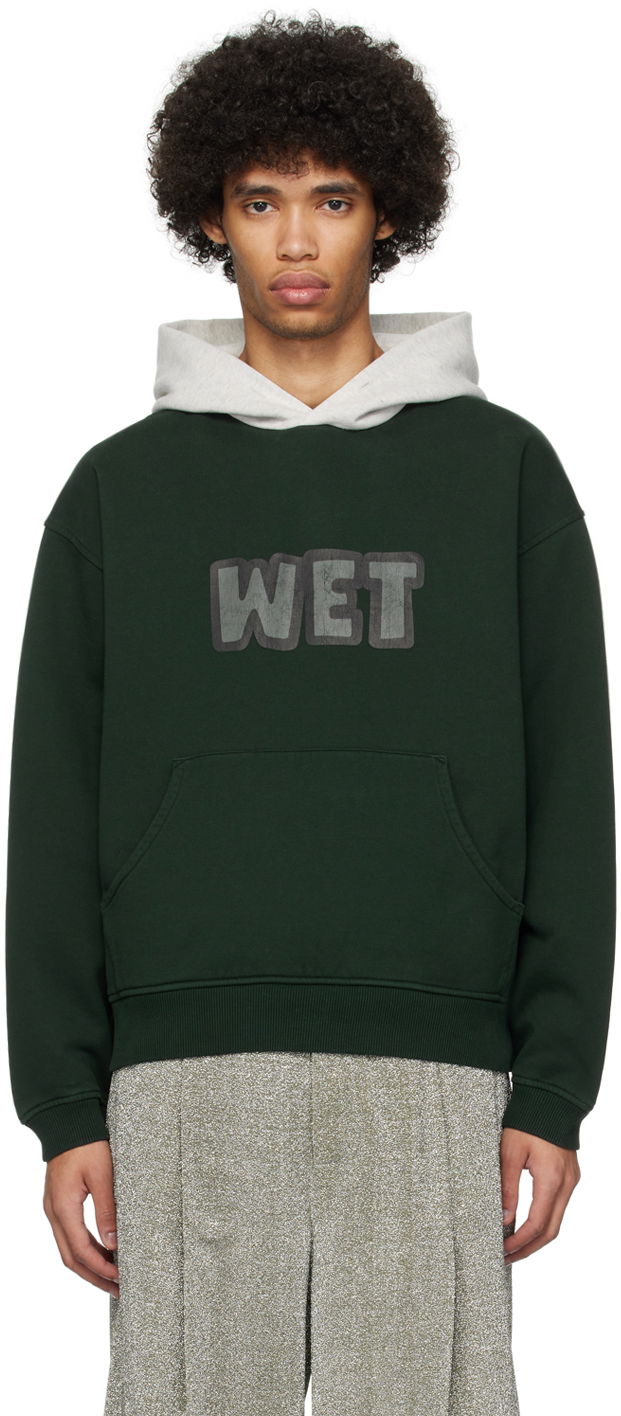 Pulover ERL ERL 'Wet' Print Hoodie Zelena | ERL08T033
