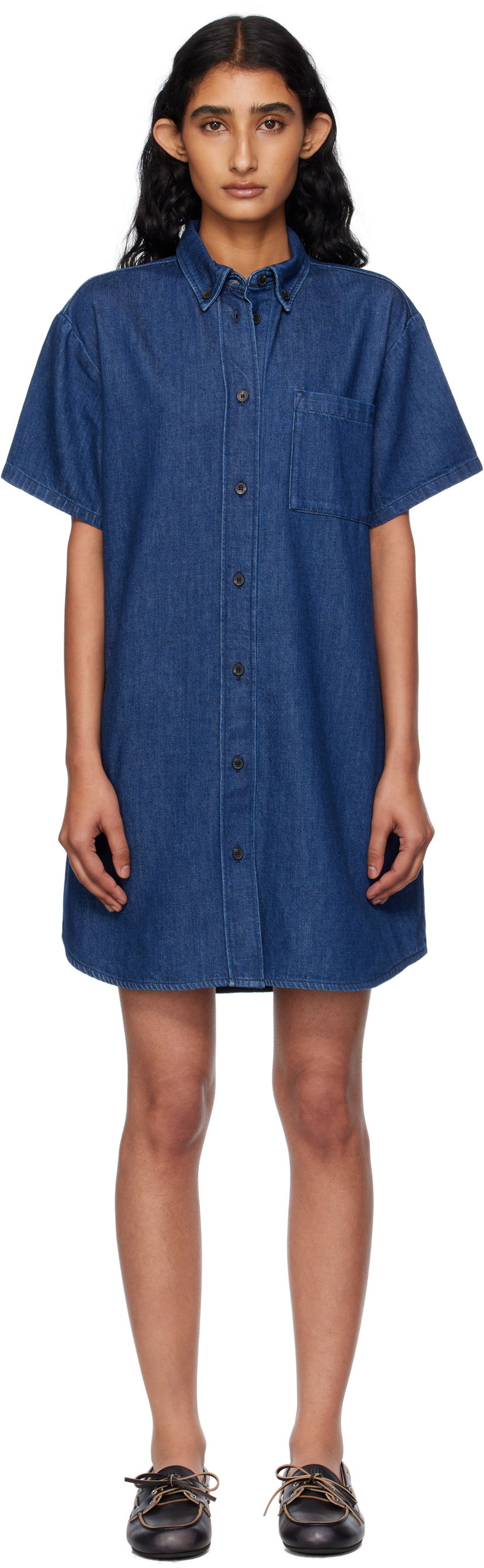 Obleke A.P.C. A.P.C. Ary Denim Minidress Modra | COHAL-F35181