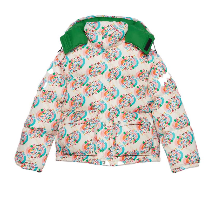Jakna Gucci The North Face x Down Jacket Multicolor/Ivory Večbarvna | 672457 XAAET 9486