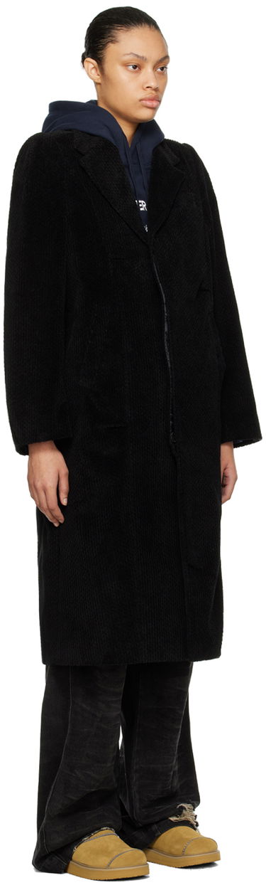 Plašči ADER ERROR Single-Breasted Long Corduroy Coat Črna | BMADFWCT0103BK, 1