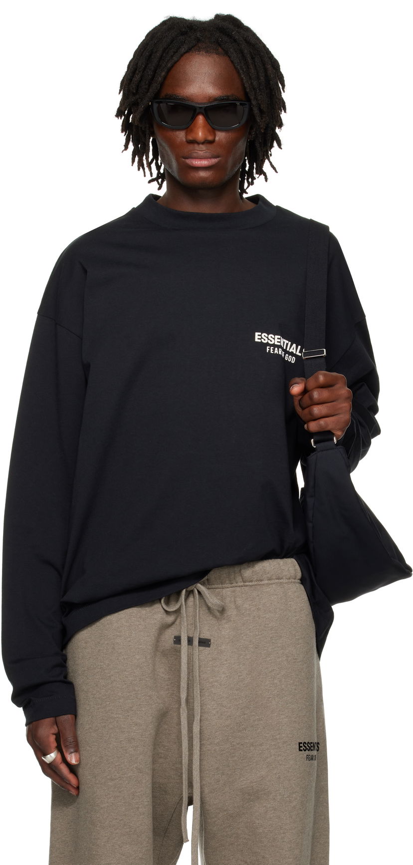 Majica Fear of God Fear of God ESSENTIALS Classic Long Sleeve T-Shirt Črna | 125AS254200F