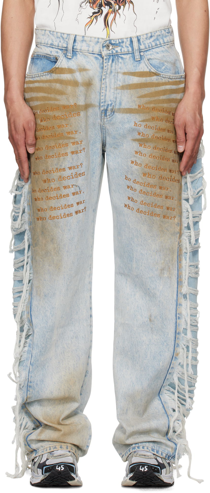 Kavbojke Who Decides War Who Decides War Mechanic Ultra Flare Denim Jeans Modra | 1120850009SS25