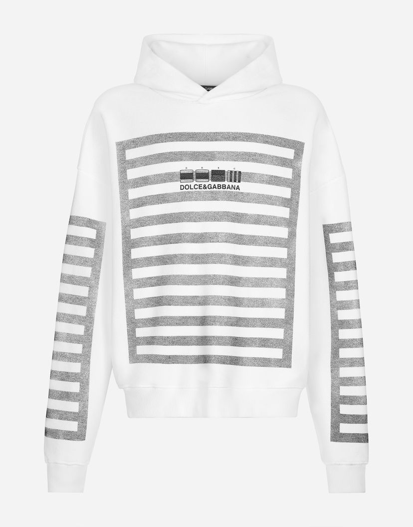 Pulover Dolce & Gabbana Hoodie With Marina Print Bela | G9AJATG7K4TW0800