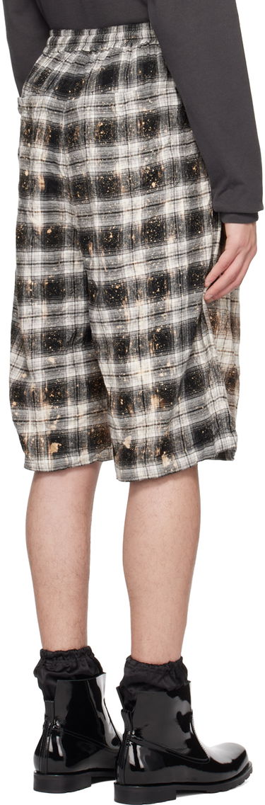 Kratke hlače We11done We11done Crinkled Check Shorts Večbarvna | WD-PT1-23-254-U-BK, 2