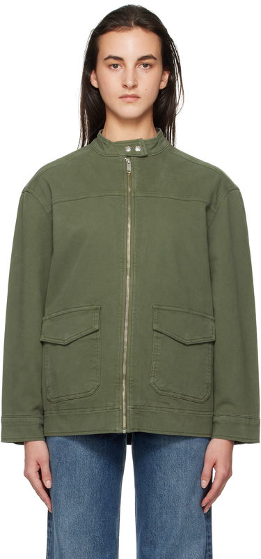 Jakna Anine Bing ANINE BING Henry Zip-Up Jacket Zelena | A-01-10385-AYG1, 0