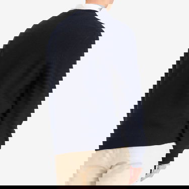 Pleteni pulover A.P.C. Men's Thomas Waffle Knit Jumper, Size Small Mornarica | WVBCZ-H23434-IAK, 3