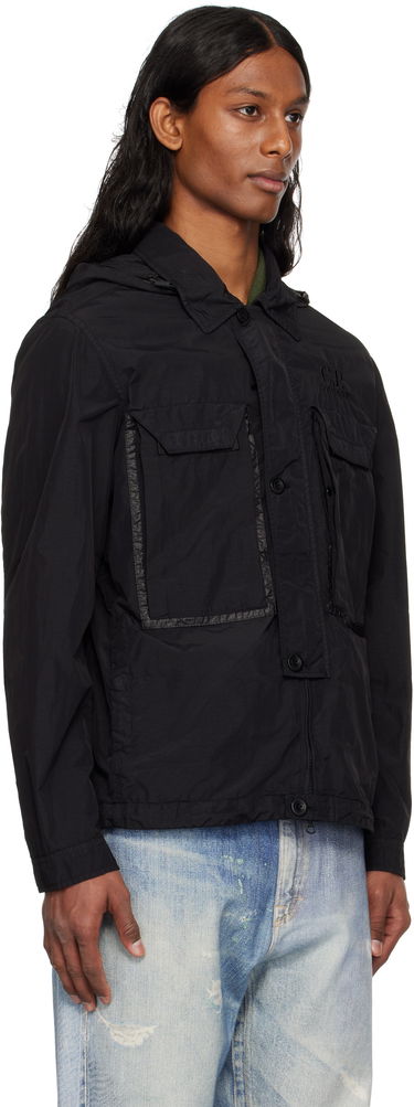 Vetrovka C.P. Company C.P. Company Flatt Nylon Goggle Overshirt Jacket Črna | 18CMOS090A-005991G, 1