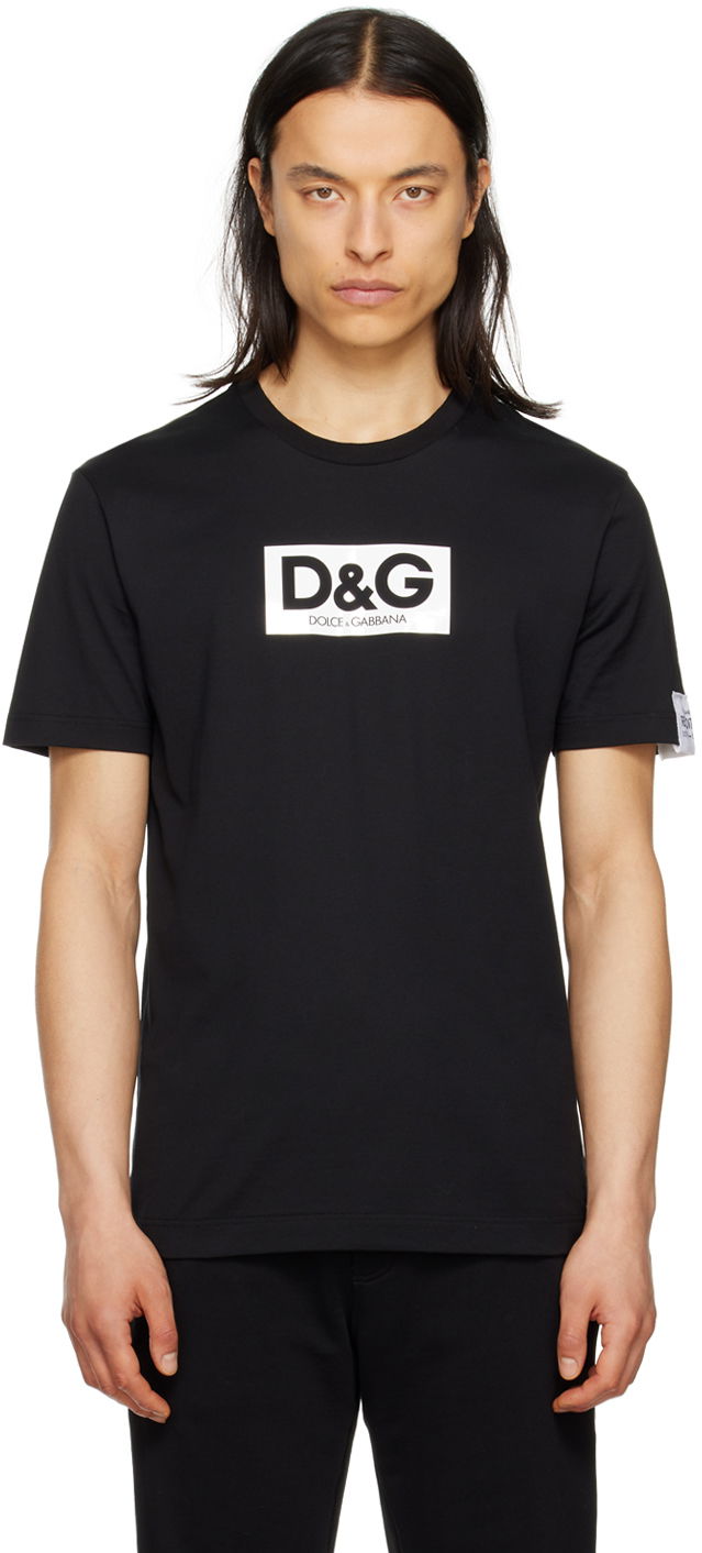 Majica Dolce & Gabbana Black Printed T-Shirt Črna | G8QI4TFU7EQ