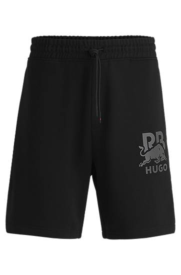 Kratke hlače BOSS HUGO x Red Bull Cotton-Terry Shorts Črna | 50542809